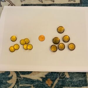 Gold Coin-like button Set